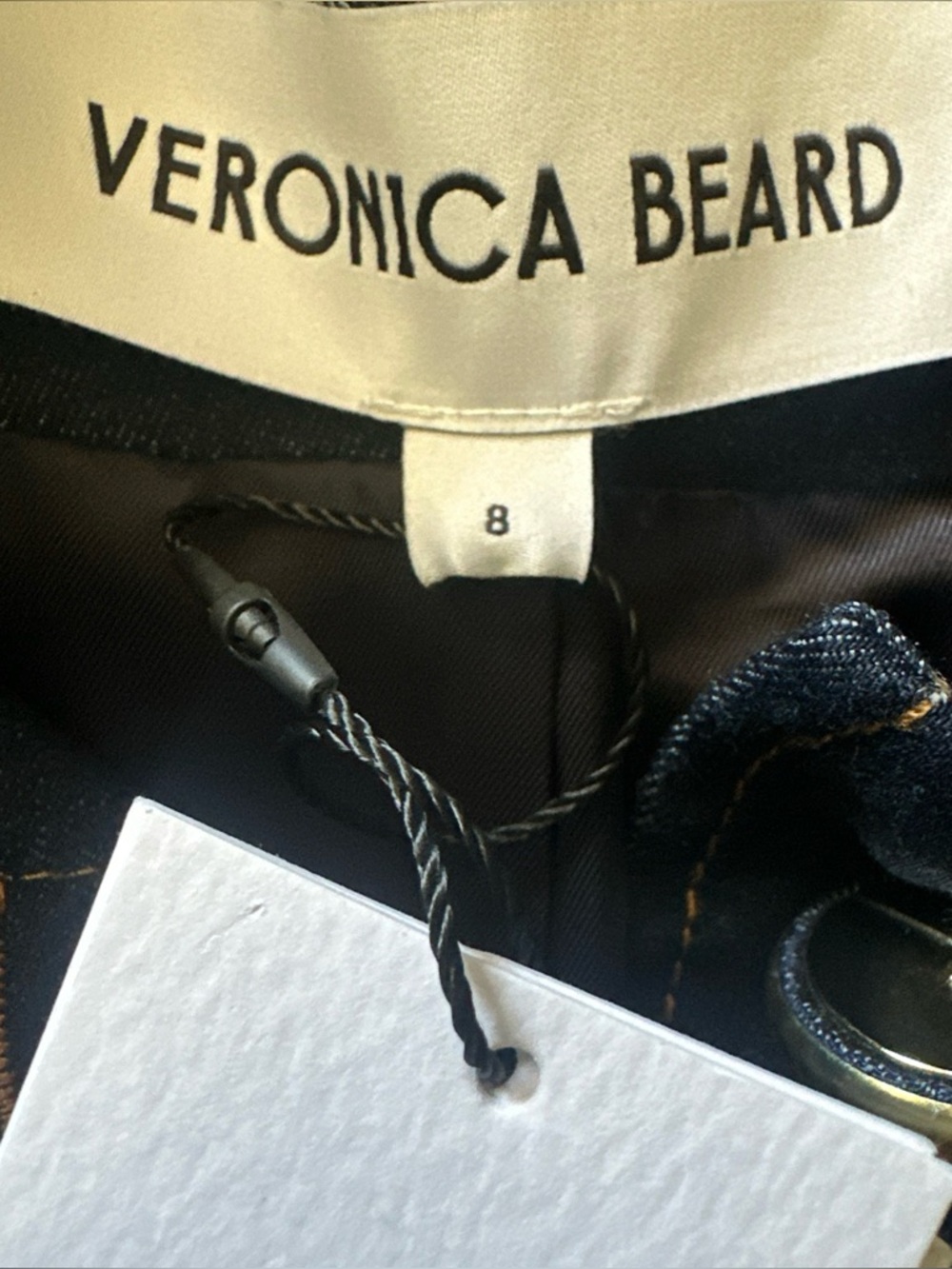 Veronica Beard Denim Jacket Barrington - NWT $898 Size 8 - Picture 4 of 16